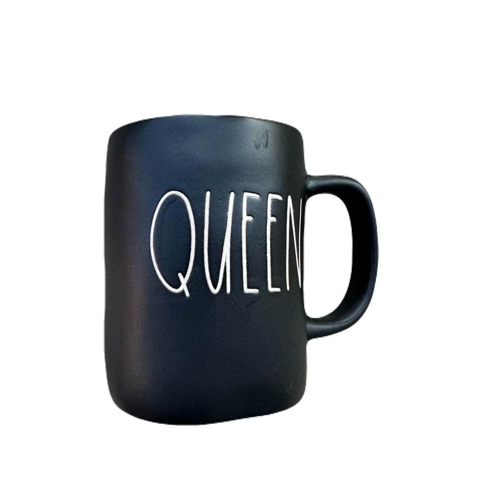 Rae Dunn Artisan Collection Ceramic Black 'Queen' Mug